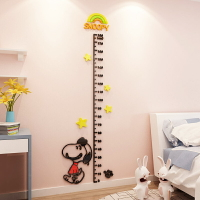 史努比卡通身高貼亞克力墻壁貼紙兒童房間布置幼兒園墻面貼畫測量