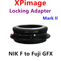XPimage locking adapter NIKON F lens to Fujifilm GFX Camera adapter ring for NIKON -GFX 50S2 100S 50S 50R 100S Mark II