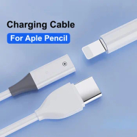 Stylus Charger Wire USB A/Type-C Charging Cable Male To Female Extension with Indicator Light for Apple Pencil Generation 1