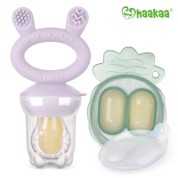 矽膠咬咬樂套裝 [薰衣紫] 咀嚼訓練器 輔食器 餵食器 副食器