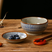 日式和風陶瓷米飯碗家用小碗早餐碗湯碗味碟醬醋碟子餐廳擺臺餐具
