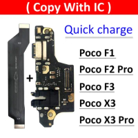 Test Good For Xiaomi Poco F2 Pro F1 F3 X3 Pro USB Charging Port Dock Charger Connector Board Main Board Motherboard Flex Cable