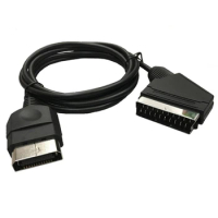 1.8M/70.87In RGB SCART Cable 24Pin High Difination Fit For TV AV, Scart RGB Cable For 360 Game Console