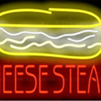 Cheesesteaks neon sign Handcrafted Light Bar Beer Pub Club signs shop Business Signboard diet buffet food diner break 19"x15"