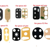 10Pcs Rear Back Camera Glass Lens For Xiaomi Poco M3 F3 5G X3 NFC X4 M4 Pro F2 Pro F1 F4 GT 4G 5G Adhesive Sticker