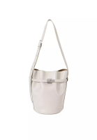 RABEANCO SAOI Drape Belt Bucket Bag - Light Grey