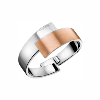 【Calvin Klein 凱文克萊】Intense系列經典雙色金個性手環-S/M(ck手環)