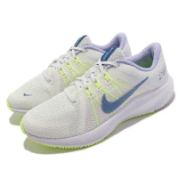 Nike 慢跑鞋 Wmns Quest 4 白 藍 螢光 路跑 基本款 女鞋 運動鞋 DA1106-101