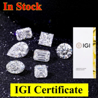 0.5-3CT HPHT CVD Oval Pear Lab Grown Diamond IGI Certificate Loose DEFG VVS Gemstone Super White for Wedding Fine Jewelry