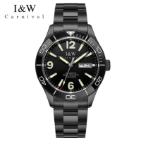 CARNIVAL High-End Brand IW Mechanical Business Watch For Men Luxury Automatic Wrist Watch 100M Diving Seiko NH36 Mens Watches