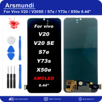 6.44" AMOLED For Vivo V20 / V20SE LCD Display Touch Screen Digitizer Assembly Replacement For vivo Y73s / X50e LCD Display