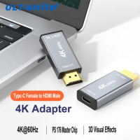 4K@60Hz Type C to HDMI Adapter USB-C Female to HDMI Male Adaptor Converter For Apple Huawei Dell HP Laptop Projector HDTV