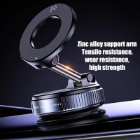 Magnetic Phone Holder, Strong Suction, Car Phone Holder, Vacuum Suction Cup Phone Holder, Foldable M