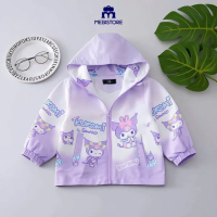 Áo Khoác Gió Bé Gái Hình Kuromi , Melody , Cinamon ... Hàng QC 2 Lớp Dày Dặn , Lớp Lót Lướt Thông Th