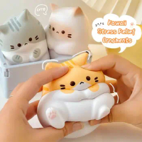Kawaii Cat Stress Relief Squishy Toy PU Slow Rising Squeeze Antistress Ball Cartoon Table Ornaments Birthday Gift For Girls