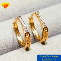 Anting Emas model Bulat Kadar Emas 700