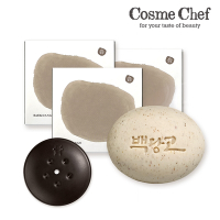 韓國 Cosme Chef 瑪格利酒粕嫩白面膜皂青春露110g x3+korea製陶磁皂盤(面膜皂界青春露)