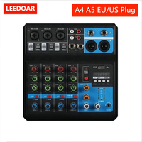 LEEDOAR Audio 4 5 Channel Sound Mixer Professional Portable Console Computer Input 48v Power Live Broadcast A4 A5 PK TEY EGYPT