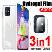 Safety Hydrogel Film For Samsung Galaxy M51 M42 M40 M31s M31 M30s M21 M11 M10s Screen Protector+Back Cover Film+Camera Glass