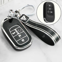 TPU Car Remote Key Case Cover for Honda Civic Accord Pilot CRV Freed Vezel HRV 2021 2022 Shell Fob Bag Keychain Accessories