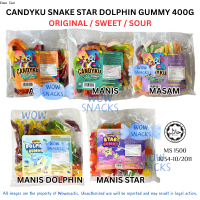 *Halal* CANDYKU ULAR SNAKE STAR DOLPHIN GUMMY 400G ORIGINAL / SWEET / SOUR Wowsnacks