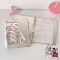 DIY Balletcore A5/A7 Binder Notebook Cover Gaya Korea Busur Loose Leaf Photo Album Cover Kulit PU 6