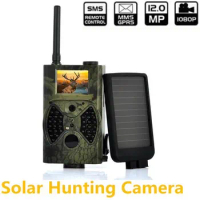 Solar Powered Wild Camera SMS MMS GSM GPRS 12mp Infrared Night Vision Wildlife Security Camera HC-300M