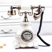 歐式複古電話機 仿古有線辦公家用電話機 帶來電顯示 創意固定座機
