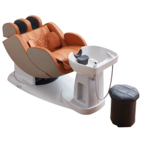 Customize intelligent electric massage flushing, scalp care hair care multifunctional rotating and tilting integrate shampoo bed