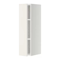 METOD 壁櫃附層板, 白色/veddinge 白色, 20x37x80 公分