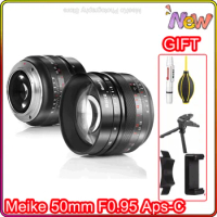 Meike 50mm F0.95 Aps-C MF Manual Focus Lens for Sony E Fuji X FX M43 Canon EOS-M EFM Nikon Z Mount