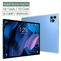 New 5G Pro Pad 10.1 Inch Android Tablet Google Play 10 Core 8GB RAM 512GB ROM 2560X1600 FHD Display SIM Dual Wifi 8000Mah