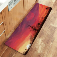 【半島良品】霓虹天際/頂級防油防滑皮革地墊_45x120cm(廚房 門口 止滑 防水 免打理 回彈 地墊 地毯 防摔)