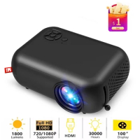 For Xiaomi 10 Mini Led Projector 1080P Supported Portable Proyector Movie, Wired Mirror for iPhone Home Cinema HDMI-compatible