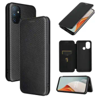 Oneplus Nord N10 Carbon Fiber Flip Leather Case For Oneplus Nord N100 8T 9 8 7 7T Pro 6T Card Holder Magnetic Case Coque Fundas