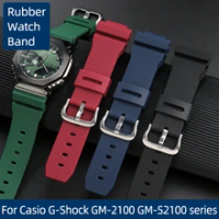 Sports Waterproof Rubber Watch Band For Casio G-Shock GM-2100 GM-S2100 GA-2100 GM-5600/GA5600 Silicone Men's Watch Accessories