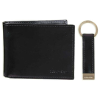 Calvin Klein -CK黑色皮夾配套鑰匙扣