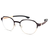 【ic!berlin】雙色圓框光學眼鏡(深紅 金#Ari Bordeaux Rose Gold)