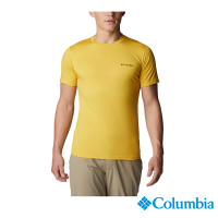 【Columbia 哥倫比亞 官方旗艦】男款-UPF30涼感快排短袖上衣-黃色(UAE60840YL / 2023春夏品)