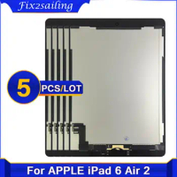 5 Pcs/Lot 9.7" For iPad Air 2 A1567 A1566 LCD Touch Screen Digitizer Replacement For iPad 6 Air 2 A1567 A1566 Display Assembly