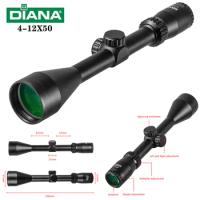 DIANA 4-12X50 Airsoft Air Guns Rifle Scope Optical sight Tactical Hunting Mirror HD Cross Sight Airsoft Sight Sniper
