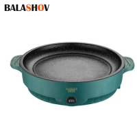 Electric Frying Pan Multifunction Barbecue Steak Fish Frying Pan Skillet Non-stick Cooking Machine For Household Kitchen Camping
