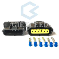 2 Sets 6 Pin AC Assembly 184060-1 Accelerator Pedal Connector Auto Gasoline Pump Plug For Ford KIA Hyundai Mitsubishi