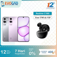 Realme C100i 4/128GB 4/256GB 6/128GB Unisoc T7250, 70a00mAh, 6.8 inci IPS LCD, Resolusi HD+ | Garans