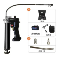 21V Portable Electric Grease Gun Oil-Filling Tool with Digital Lock Button Fully Automatic Syringe Oil Grease Gun hot selling