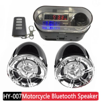 12V Motorbike Sound System Stereo Speakers Waterproof Remote Control MP3 Music Player FM Radio Handsfree Support USB TF Card