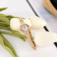 【CITIZEN 星辰】光動能 復古迷你 小巧典雅 不鏽鋼手錶 白x鍍玫瑰金 18mm(EG2984-59A)