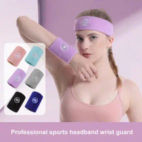 Sports Wristband Workout Headband High Elastic Breathable Injury Prevention Sweat-absorbent Wrist Guard Sports Bracer