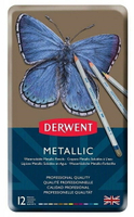 Derwent 答爾文 Metallic系列12色彩色金屬色鉛筆*0700456