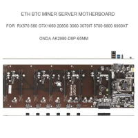 Miner Motherboard Onda K15 K7 B250 AK2980 D8P 65MM ETH BTC Mining Rig For RX570 580 GTX1660S 3060IT 